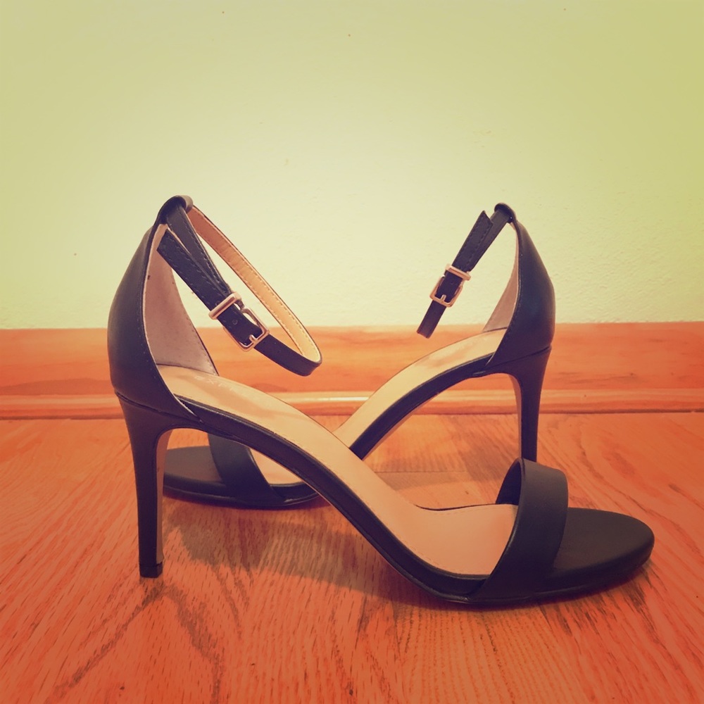 Express Strappy Black Heels Size 8